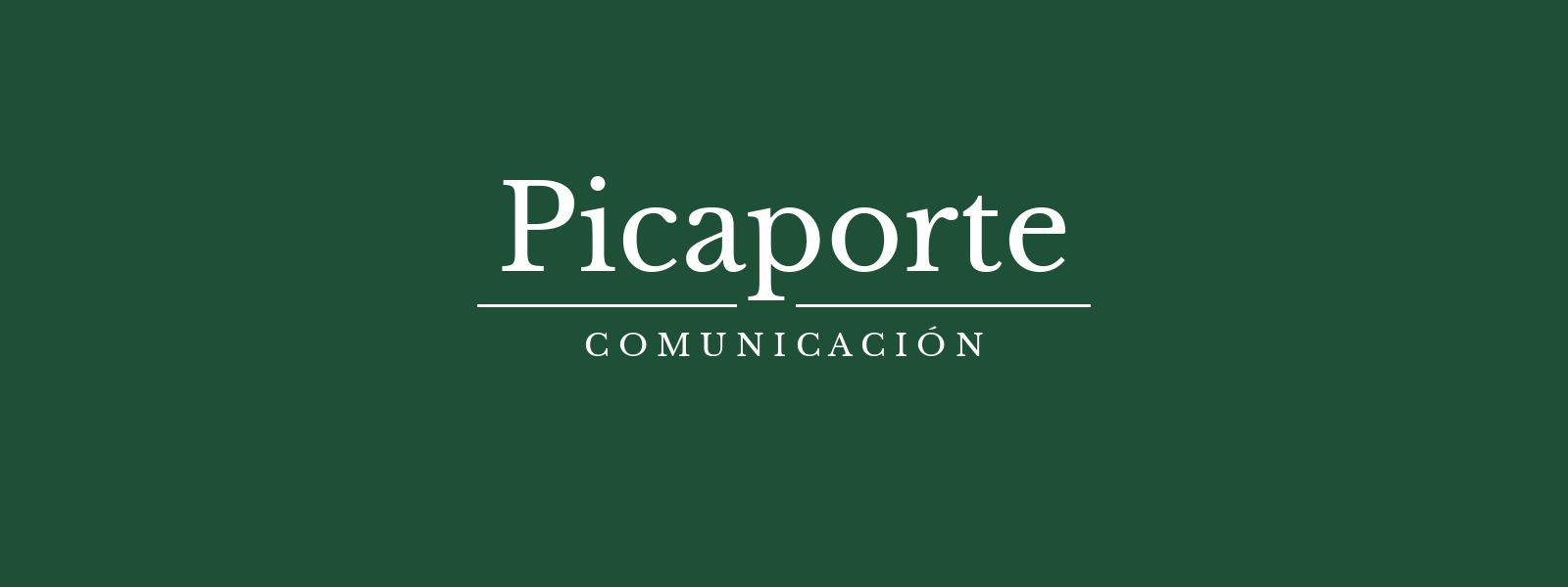 Picaporte Comunicación: logo con fondo verde